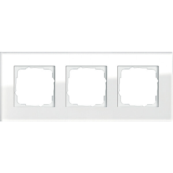 Gira Abdeckrahmen 3f. weissglas 021312